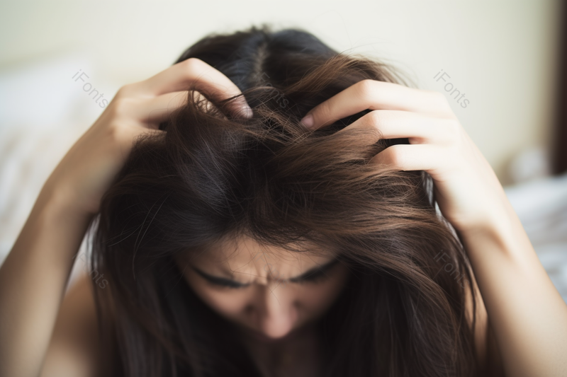 情绪烦躁抱头抓头发的女生,高清,摄影图,摄影图片,图片大全,摄影图免费下载